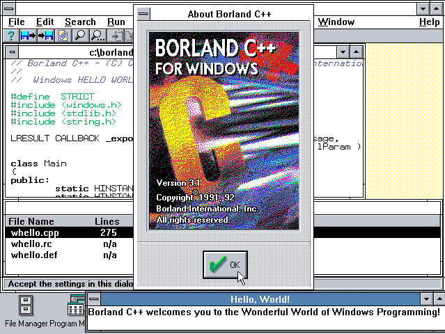 Borland CPP 3.1 - Win IDE